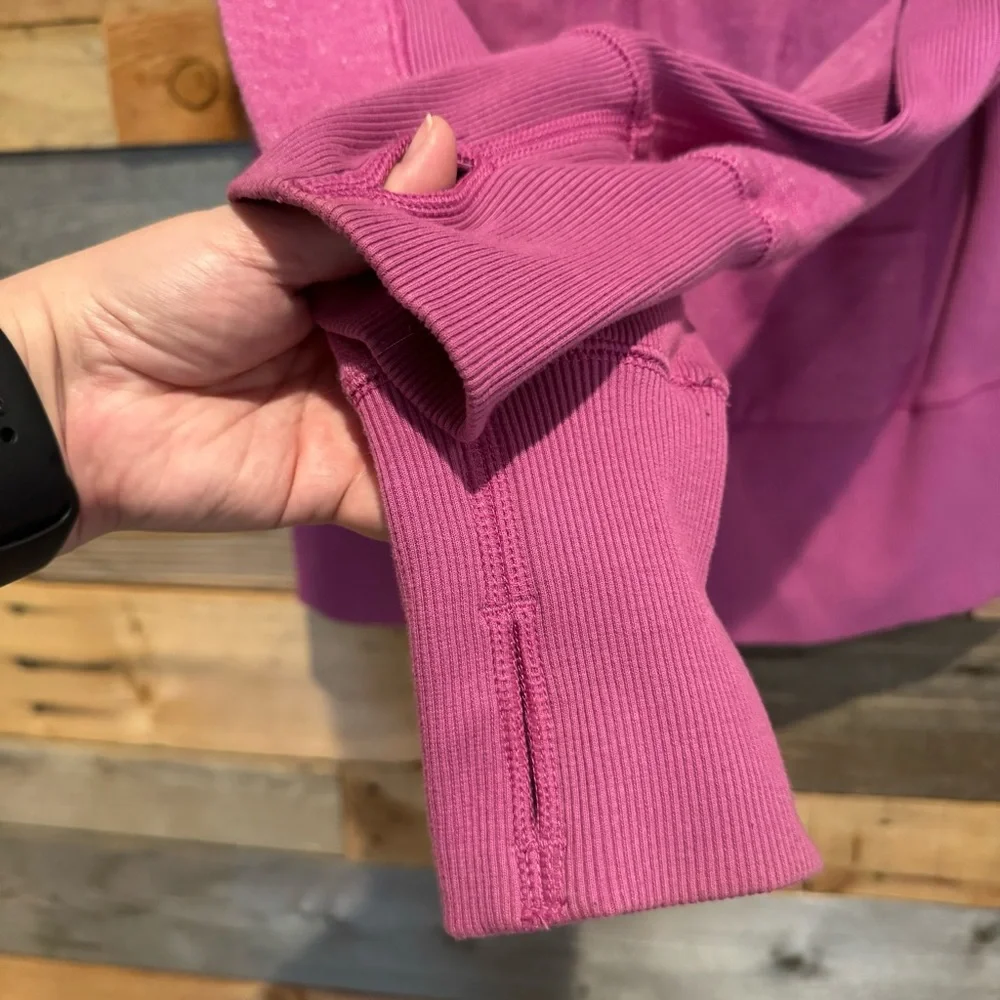 Zella Moon Dust Hooded Zip Front Jacket Hoodie Pink/Purple, L - Picture 5 of 13